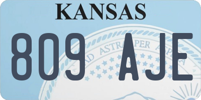 KS license plate 809AJE