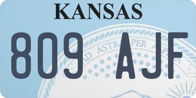 KS license plate 809AJF