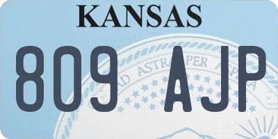KS license plate 809AJP