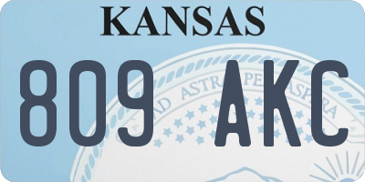 KS license plate 809AKC