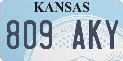 KS license plate 809AKY