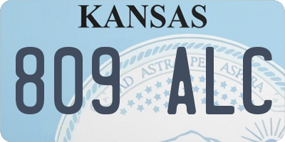 KS license plate 809ALC