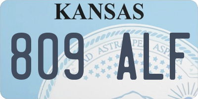 KS license plate 809ALF