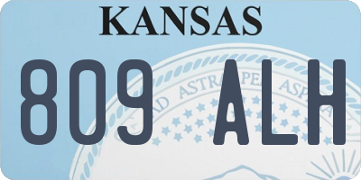 KS license plate 809ALH