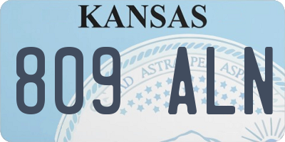 KS license plate 809ALN