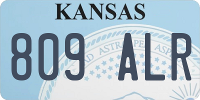 KS license plate 809ALR