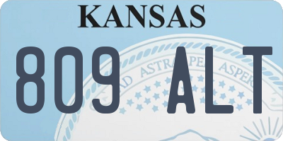 KS license plate 809ALT