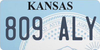 KS license plate 809ALY