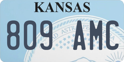 KS license plate 809AMC