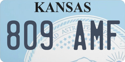 KS license plate 809AMF