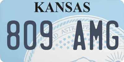 KS license plate 809AMG