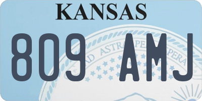 KS license plate 809AMJ