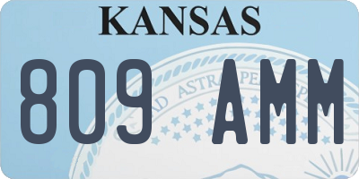 KS license plate 809AMM