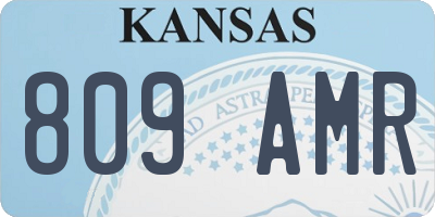 KS license plate 809AMR