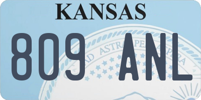 KS license plate 809ANL