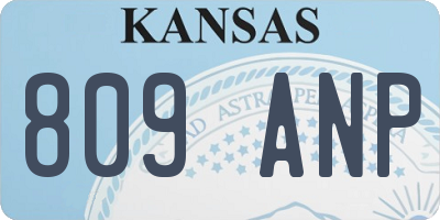 KS license plate 809ANP