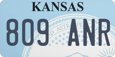 KS license plate 809ANR
