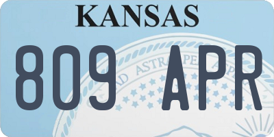 KS license plate 809APR
