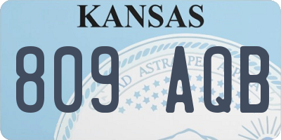 KS license plate 809AQB