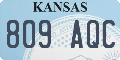 KS license plate 809AQC