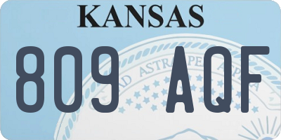 KS license plate 809AQF