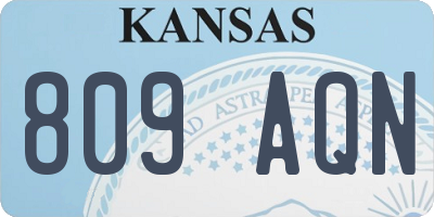 KS license plate 809AQN