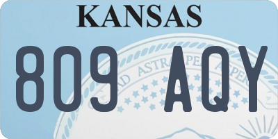 KS license plate 809AQY