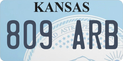 KS license plate 809ARB