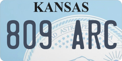 KS license plate 809ARC