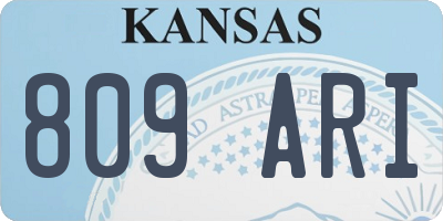 KS license plate 809ARI