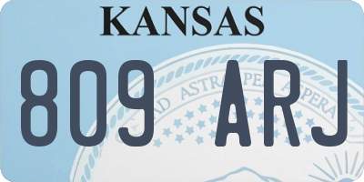 KS license plate 809ARJ