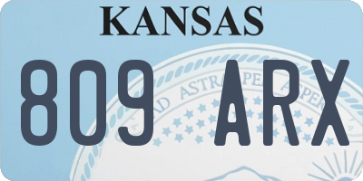 KS license plate 809ARX