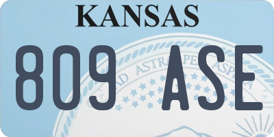 KS license plate 809ASE