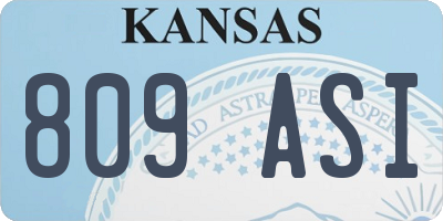 KS license plate 809ASI