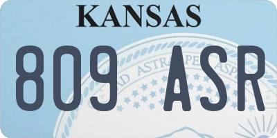 KS license plate 809ASR