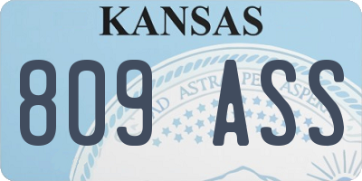 KS license plate 809ASS