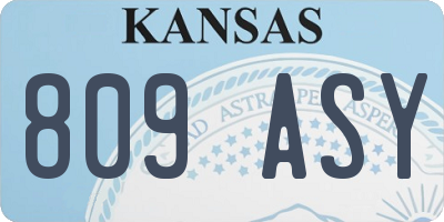 KS license plate 809ASY