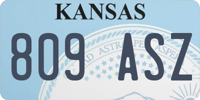 KS license plate 809ASZ