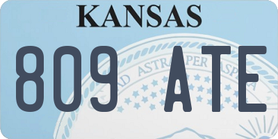 KS license plate 809ATE