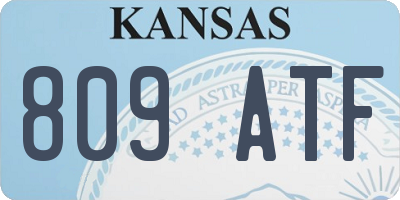 KS license plate 809ATF