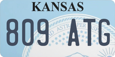 KS license plate 809ATG