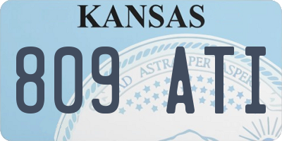 KS license plate 809ATI