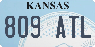KS license plate 809ATL