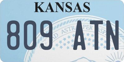KS license plate 809ATN