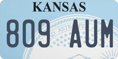 KS license plate 809AUM