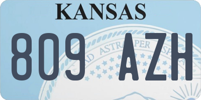 KS license plate 809AZH