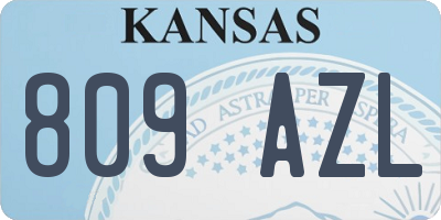 KS license plate 809AZL