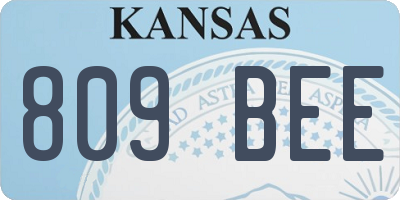 KS license plate 809BEE