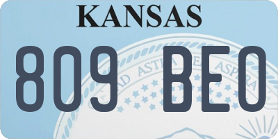 KS license plate 809BEO