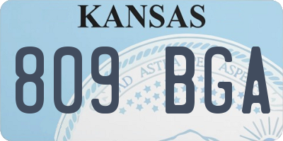 KS license plate 809BGA
